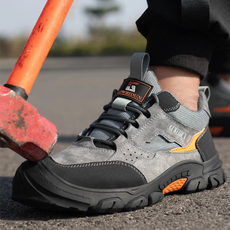 Men’s Lightweight Safety Work Shoes – Plastic Toe & Anti-Puncture